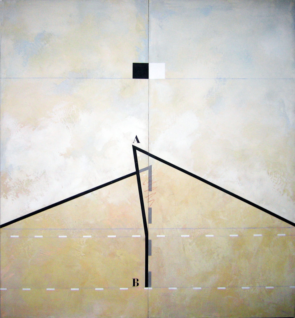 Pierre Courtois – Sans titre – Enduits muraux, pigments sur panneau - 203 x 186 cm - 2002