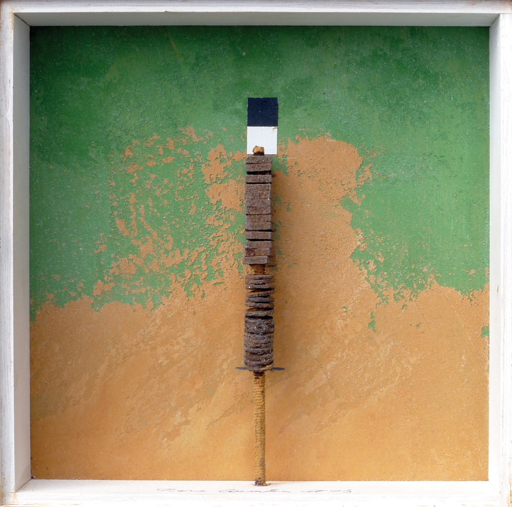 Pierre Courtois · Sans titre · Boîte, technique mixte, 18 x 18 x 4 cm · 1993