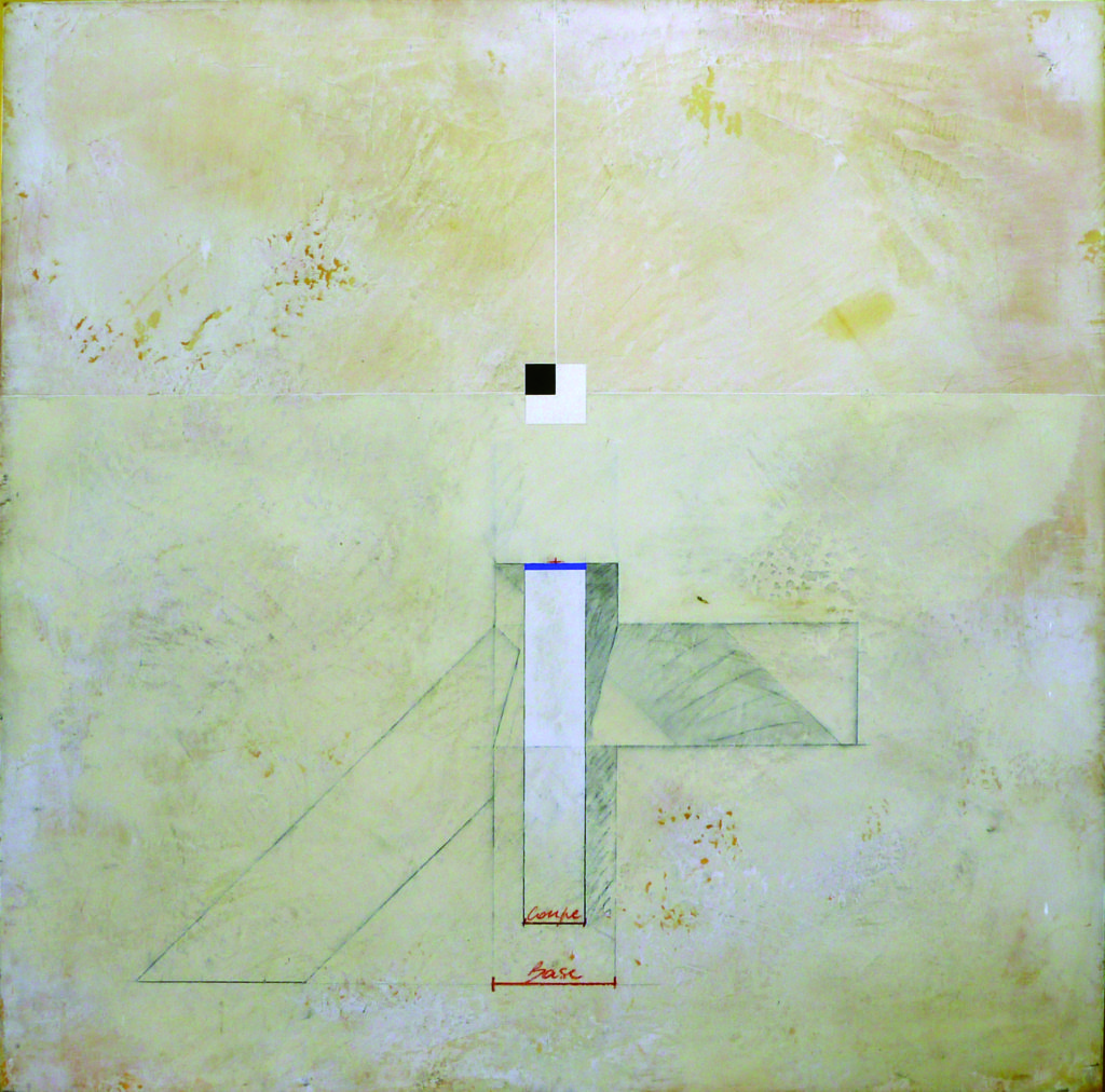 Pierre Courtois – Sans titre – Enduits muraux, pigments sur panneau - 93 x 93 cm