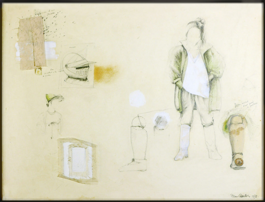 Pierre Courtois · "Articulation" · Dessin/Montage .Technique mixte · 58 x 74 cm · 1978