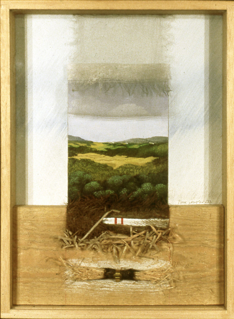 Pierre Courtois · "Balisage", technique mixte · 30 x 22 x 4 · 1983