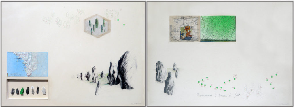 Pierre Courtois · Alignement de 1 à 24 · Technique mixte, 60 x 128 cm· 1973