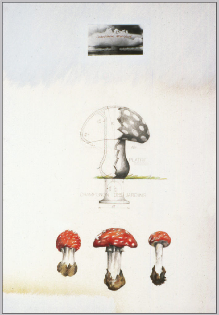 Pierre Courtois · "Buzenol" · Ensemble de techniques mixtes · 120 x 230 x 24 cm · Détail .1981