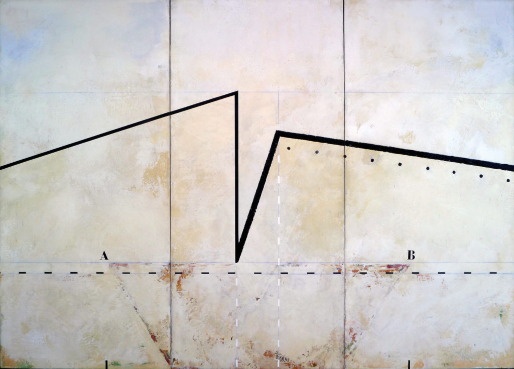 Pierre Courtois – Sans titre – Enduits muraux, pigments sur panneau - 270 x 186 cm - 2002