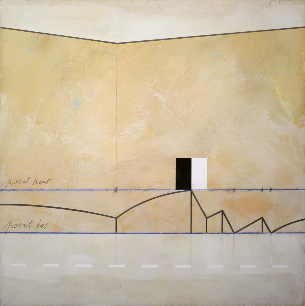 Pierre Courtois – Sans titre – Enduits muraux, pigments sur panneau - 93 x 93 cm - 2003