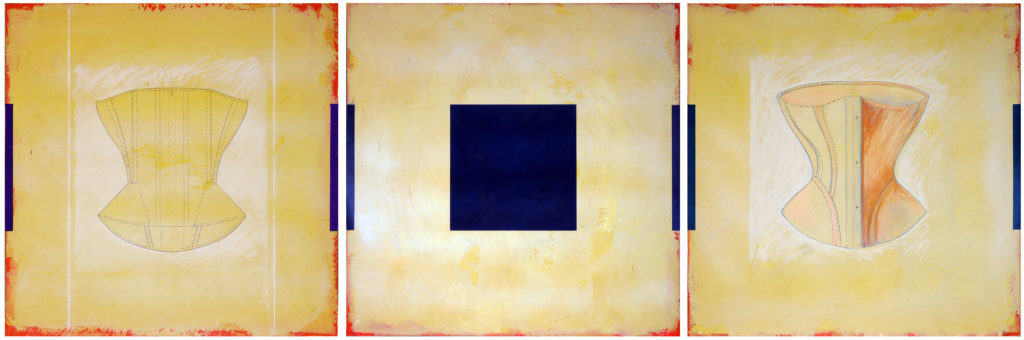 Pierre Courtois – Sans titre – Enduits muraux, pigments sur panneau - 93 x 93 (3) - 2012